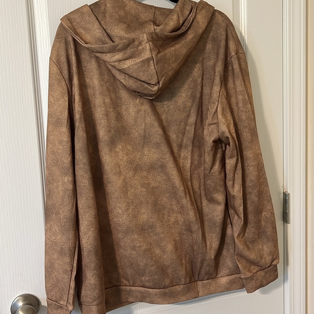 NWOT Mens Pullover Hoodie nylon/poly on outside medium/heavy weight XL - Picture 4 of 4